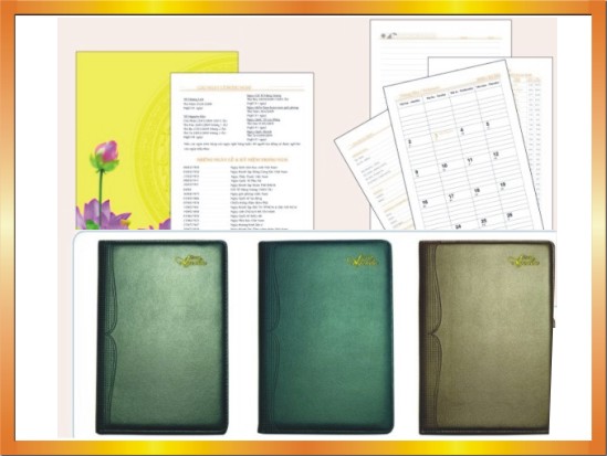 In sổ bìa da cao cấp 2016 | Print Invitations in hanoi  | In Vien dong