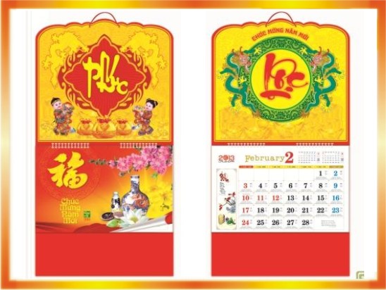 Lịch lò so giữa 2016 | Địa chỉ in card visit rẻ tại Hai Bà Trưng | In Vien dong