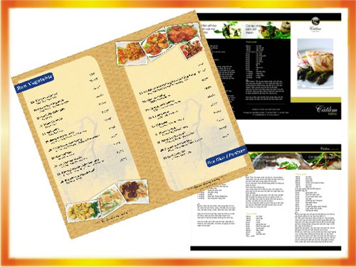 In nhanh Menu | Địa chỉ in card visit rẻ Tây Hồ | In Vien dong