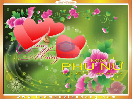 In Thiệp chúc mừng ngày Phụ nữ Việt Nam 20-10 | In lịch 2016 lấy nhanh  | In Vien dong