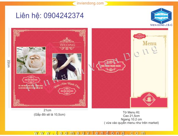 In menu tiệc cưới lấy ngay | In bao lì xì 2015 rẻ, lấy ngay tại Hà Nội | In Nhanh | In Lay Ngay