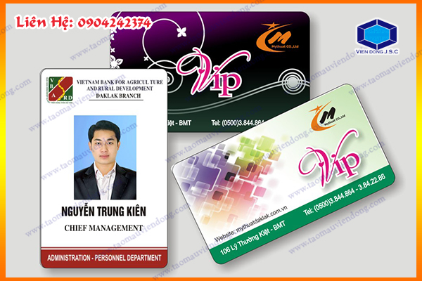 Công ty in thẻ nhân viên đứng giá rẻ | Mẫu Card Visit Đẹp - Hiện Đại | In Vien dong