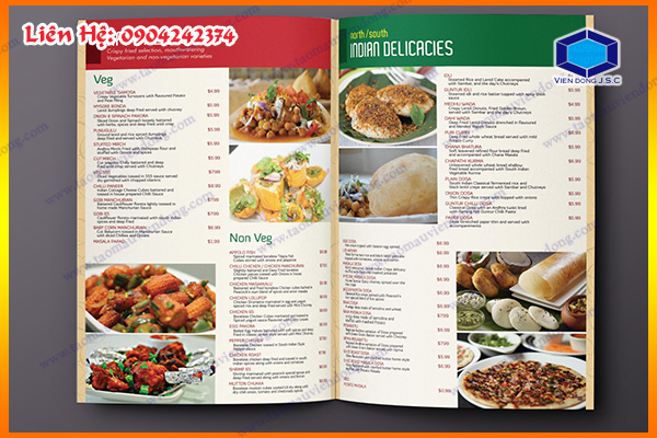 In menu lấy nhanh | Mẫu in name card đẹp ở hà nội  | In Vien dong