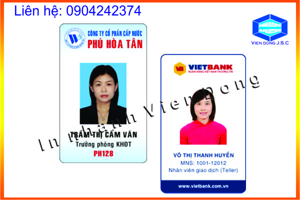 Các mẫu thẻ nhân viên đẹp nhất | In tem bảo hành lấy ngay | In Vien dong