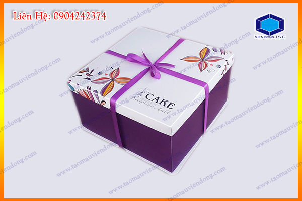 Làm vỏ hộp đựng bánh sinh nhật | In Thiệp mời giá rẻ | In Vien dong
