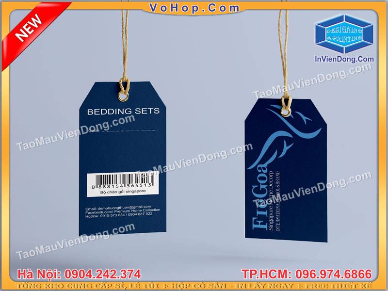 In Tag Treo Quần Áo Giá Rẻ | In Vien dong