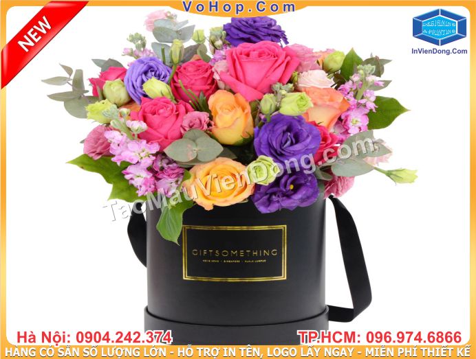 Hộp hoa tròn có sẵn tại Hà Nội  | In Vien dong