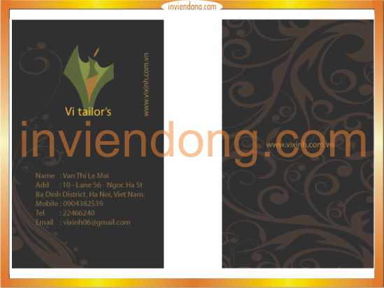 In Card visit đẹp, thiết kế độc đáo tại Hà Nội - ĐT: 0904242374