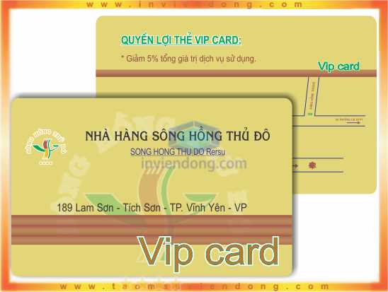 Xưởng in thẻ V. I.P giá rẻ Hà Nội - ĐT 0904242374